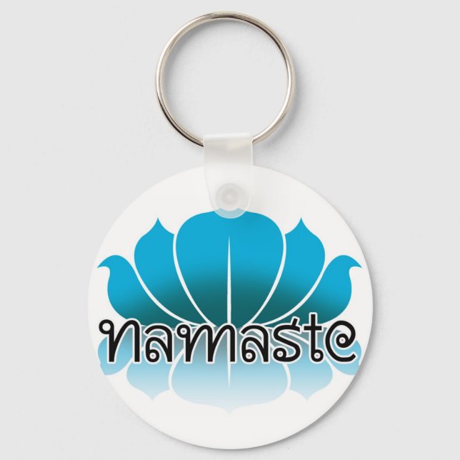 Lotus Blue Key Ring (Front)