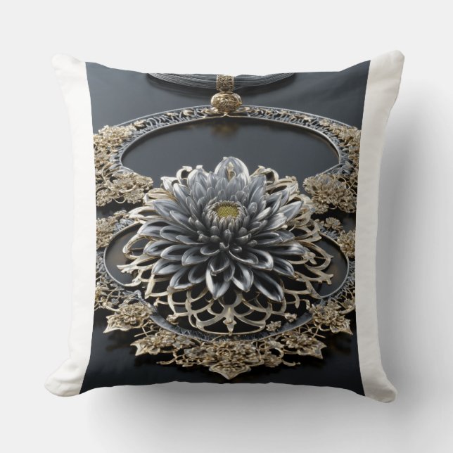Lotus Brand Logo Pillow – Elegant Floral Symbol Cu (Front)