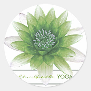 Lotus Breathe Classic Round Sticker