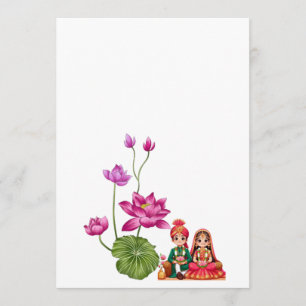 Lotus, bride and groom menu