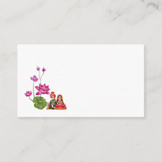 Lotus, bride and groom picture  enclosure card