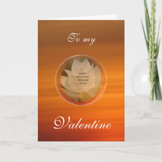 Lotus Bubble SGI Buddhist Valentine's Card (Front)