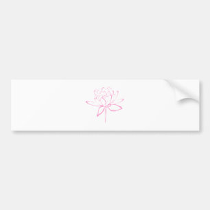 Lotus Calligraphy (Pink) Bumper Sticker