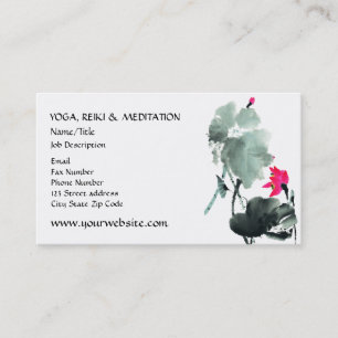 LOTUS   Chinese Brush Painting Art Business Card