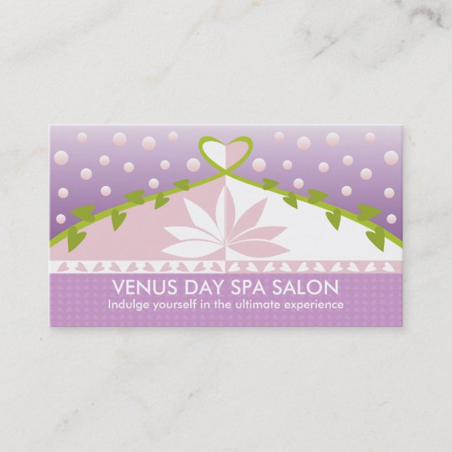 Lotus Day Spa Business Cards (Front)