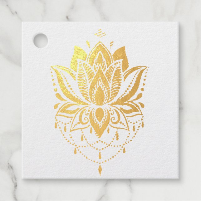 Lotus design    favour tags (Front)