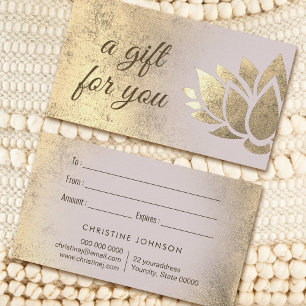 lotus design gift card