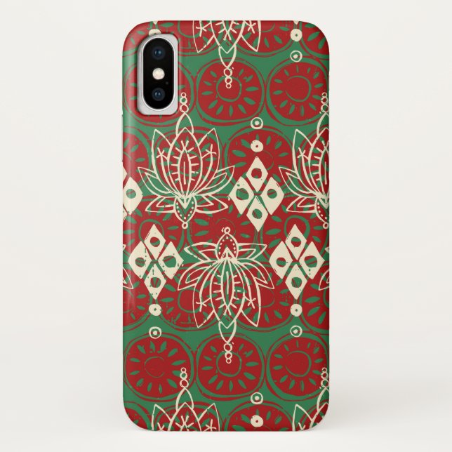 lotus diamond Christmas Case-Mate iPhone Case (Back)