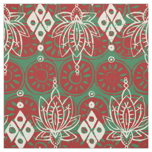 lotus diamond Christmas Fabric