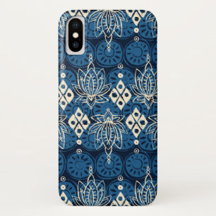 lotus diamond indigo iPhone x case