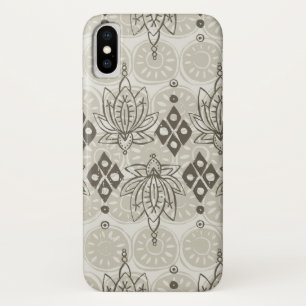 lotus diamond linen iPhone x case