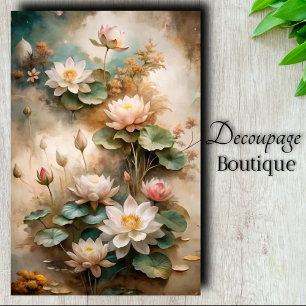Lotus Dreams Decoupage Tissue Paper