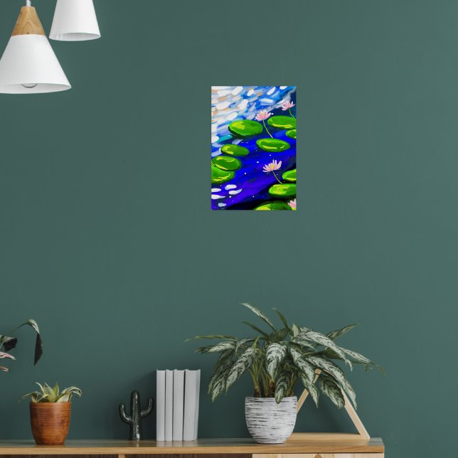 Lotus Drift: Reflections on Water Poster (Living Room 1)