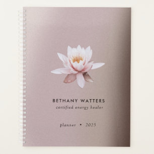 Lotus Dusty Rose Energy Healer Counsellor Annual Planner