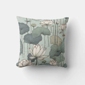 Lotus Élégance Innocente Throw Cushion - Lot007