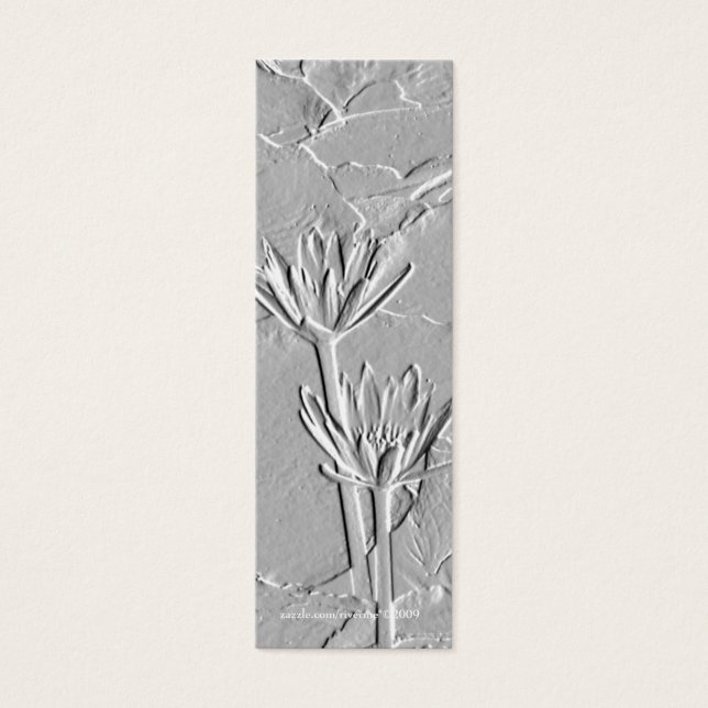 Lotus/Embossed-Like Photo Bookmark (Front)