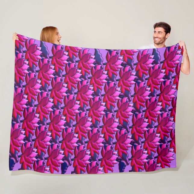 Lotus emote Miami Nights Fleece Blanket (In Situ)