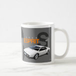 Lotus Esprit Illustrated Mug<br><div class="desc">Illustrated mug designed by myself,  of a white Lotus Esprit S1. A classic British sportscar,  used by James Bond. I have designed a modern graphic design to celebrate this great sports car. Great item for any owners or fans of the Esprit.</div>