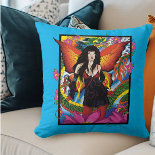 Lotus Fairy Chinese Water Dragon Cushion