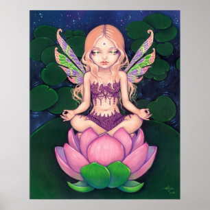 Lotus Fairy yoga fairy lily Art Print