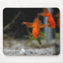 Lotus Fantail Orange Goldfish Mousepad