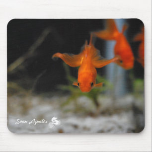 Lotus Fantail Orange Goldfish Mousepad