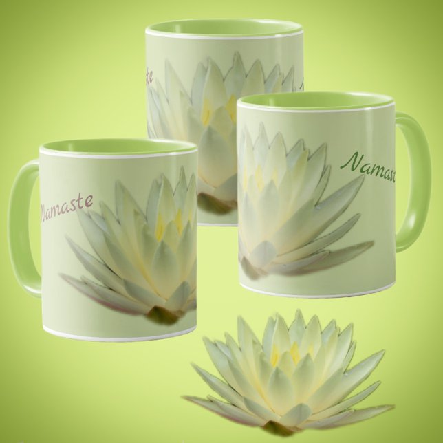 Lotus Floral Waterlily Botanical Namaste Pastel Mug (Creator Uploaded)