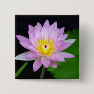 Lotus Flower 15 Cm Square Badge