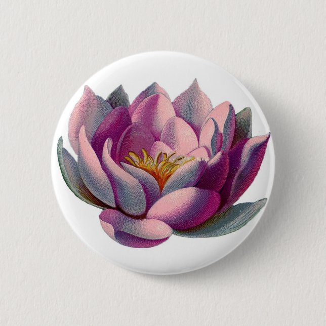 Lotus Flower 6 Cm Round Badge (Front)