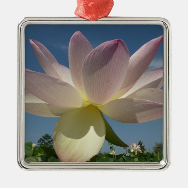 Lotus Flower and Blue Sky II Metal Tree Decoration (Front)