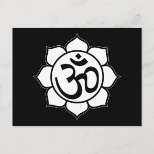 Lotus Flower Aum Symbol Postcard