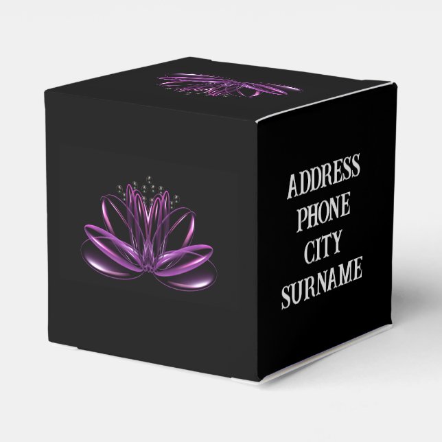 Lotus flower azure, background,Personalised Favour Box (Back Side)