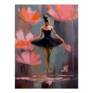 Lotus Flower Ballerina Wall Art