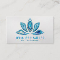 Lotus Flower - Blue Agate Geode Watercolor