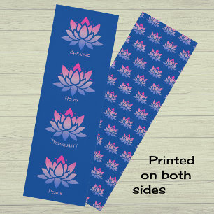 Lotus flower blue pink double sided yoga mat