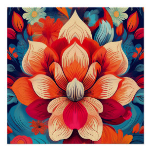 Lotus Flower – Bold Floral Design Poster