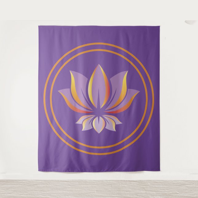 Lotus Flower Buddhism Zen Spirituality  Tapestry (Front)