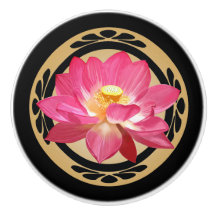 Lotus Flower Ceramic Knob 