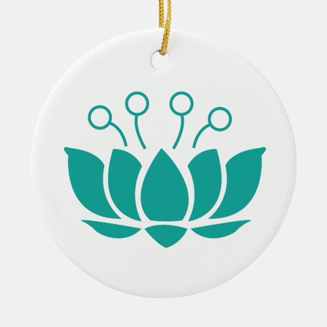 Lotus Flower Ceramic Tree Decoration (Front)