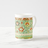 Lotus Flower Chinese Design Bone China Mug