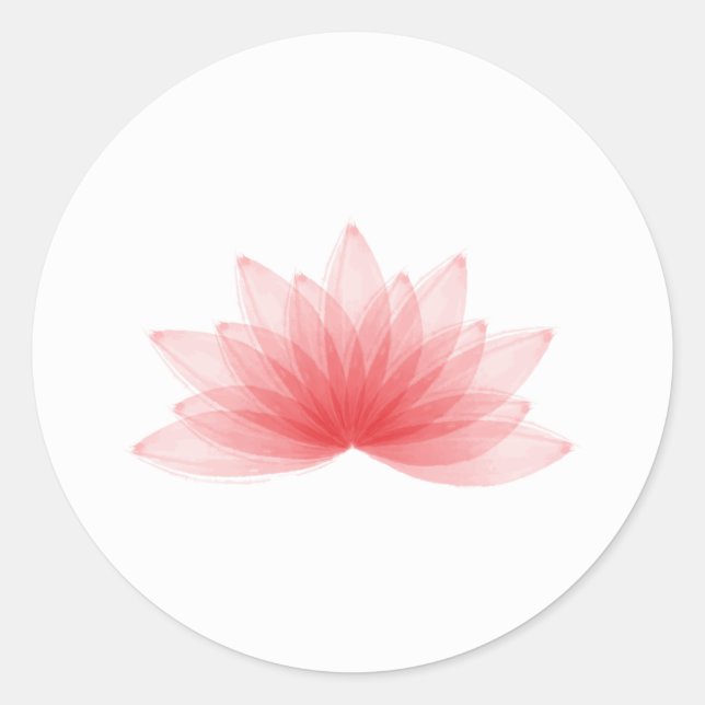 Lotus flower classic round sticker (Front)