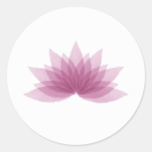 Lotus flower classic round sticker