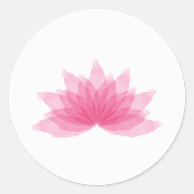Lotus flower classic round sticker (Front)