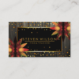 Lotus Flower Decorative Yoga Holistic Health Business Card