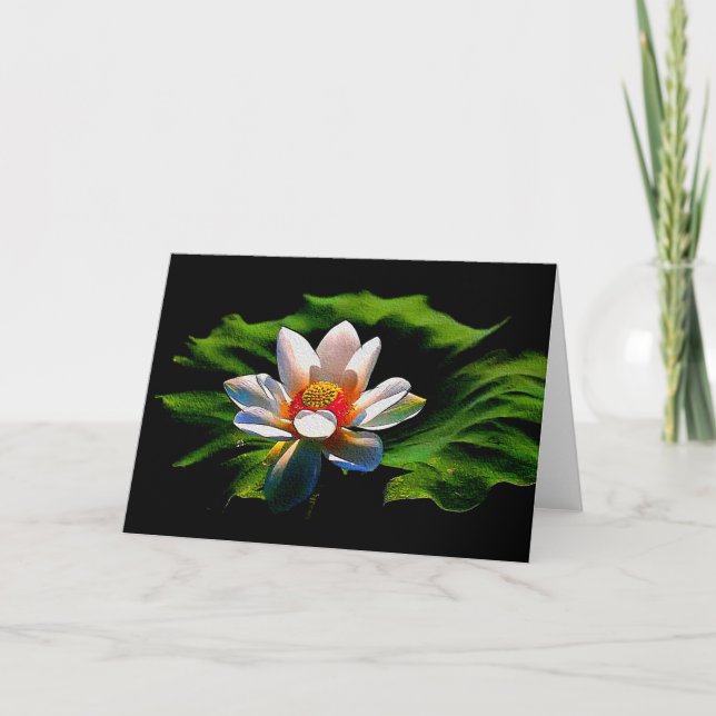 Lotus Flower design all occasions greeting card (Front)