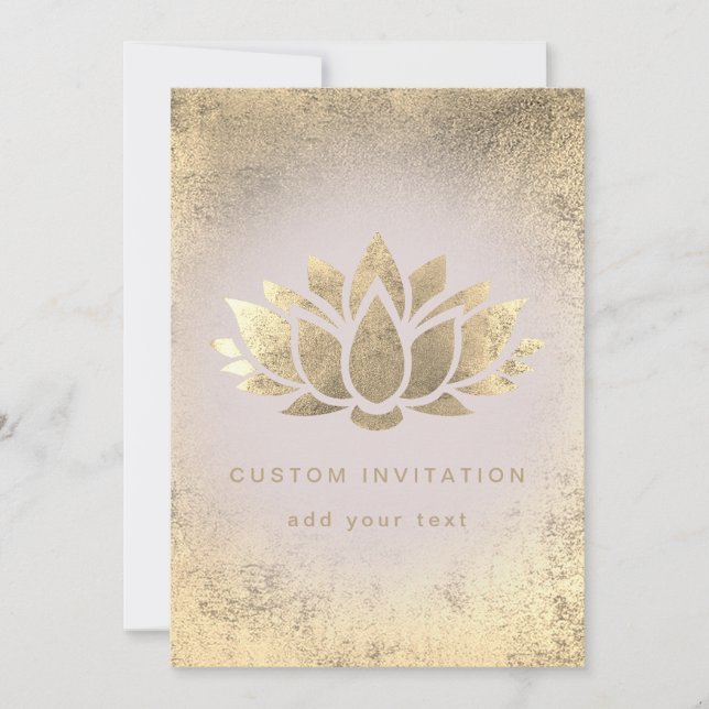 lotus flower design invitation (Front)