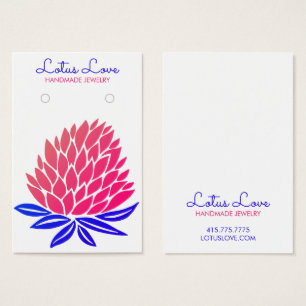 Lotus Flower Earring Necklace Jewellery Display Ca