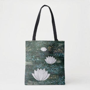 Lotus Flower Galaxy Tote Bag