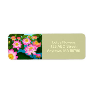 Lotus Flower Garden Customisable Labels