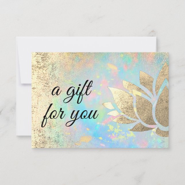 lotus flower gift certificate (Front)